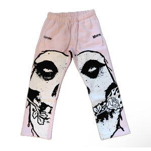 Civil Regime x Misfits Baby Pink Wide Leg Sweats 2XL Rare SAMPLE